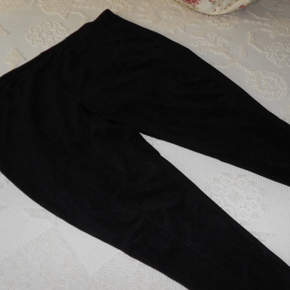Calvin Klein Power Stretch 3x Black Faux Suade Pants